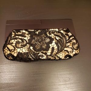 Beautiful wood and lace clutch